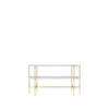 TS Console 120 - 2 Racks - 120 brass base - white carrara marble