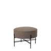 TS Round Pouffe - 55 4-leg fullyupholstered black gubi harp-10