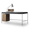 AJ52 Society Desk - walnut-oil-freja2002-stainless-steel