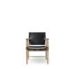 BM1106 Huntsman Chair - oak-white oil-black-saddle leather