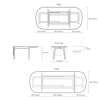 Diagram - CH002 CH006 Oval Dining Table - Folding