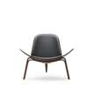 CH07 Shell Lounge Chair - walnut-oil-thor 301