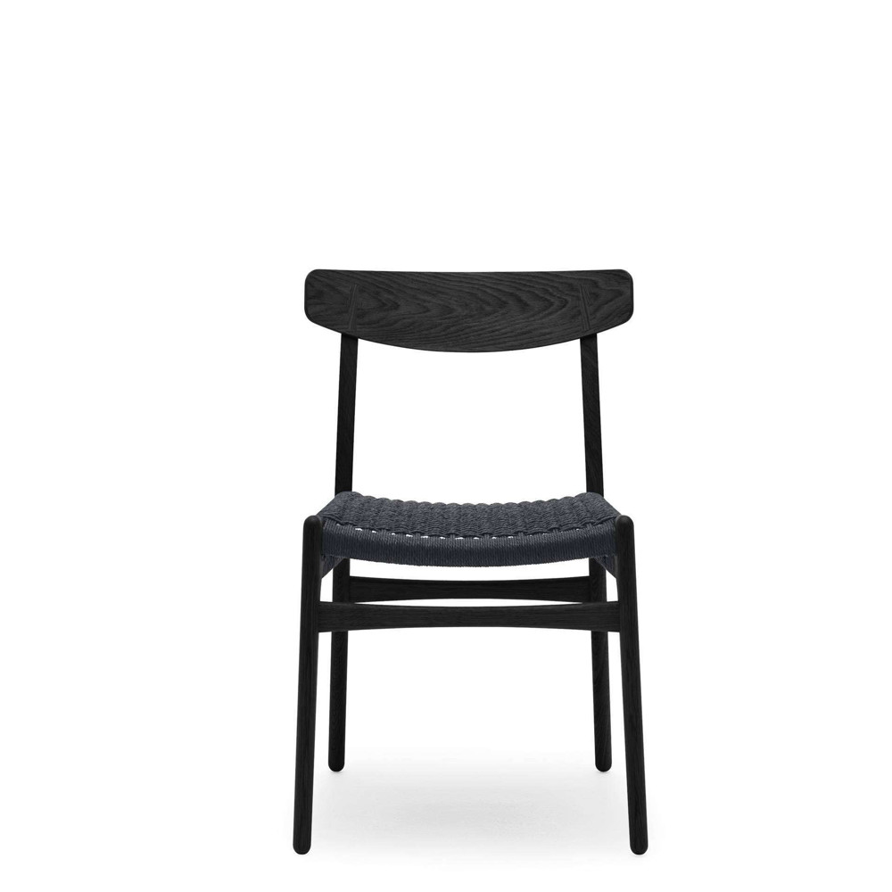 CH23 Dining Chair - oak-black-black-paper cord
