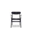CH26 Dining Chair - oak-black-black-paper cord