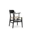 CH26 Dining Chair - oak-black-natural-paper cord