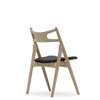 CH29P Sawbuck Chair - Seat Upholstered - oak-soap-thor 301