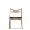CH29P Sawbuck Chair - Seat Upholstered - oak-white oil-thor 301