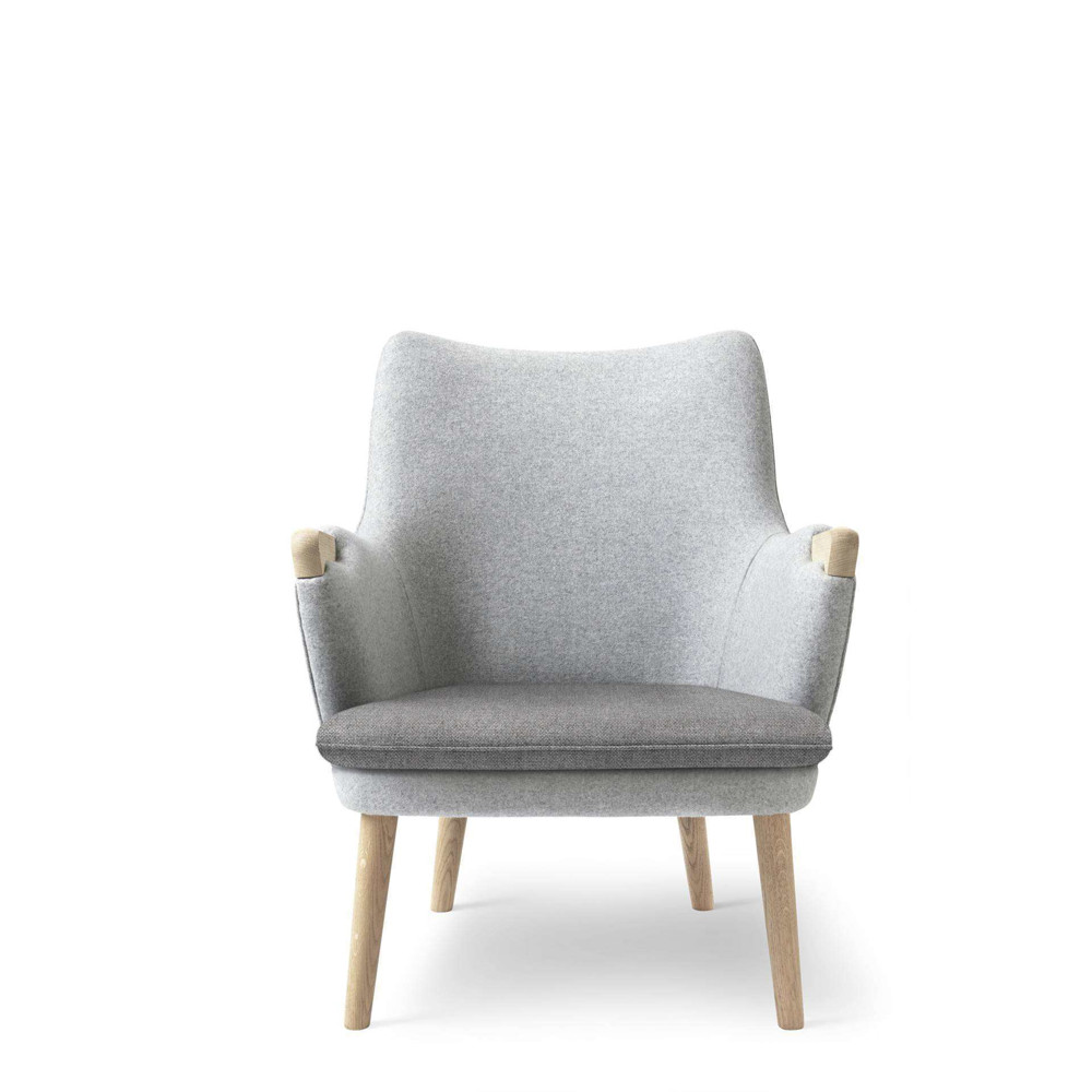 CH71 Lounge Chair - oak-white oil-divina melange-2-120-hallingdal 130