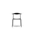 CH88T Dining Chair - Un-upholstered - black-black-powder coated-steel