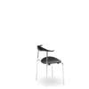 CH88T Dining Chair - Un-upholstered - black-chrome