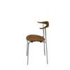 CH88T Dining Chair - Un-upholstered - smoked stain oak-oil-chrome