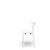 CH88T Dining Chair - Un-upholstered - white-white-powder coated-steel