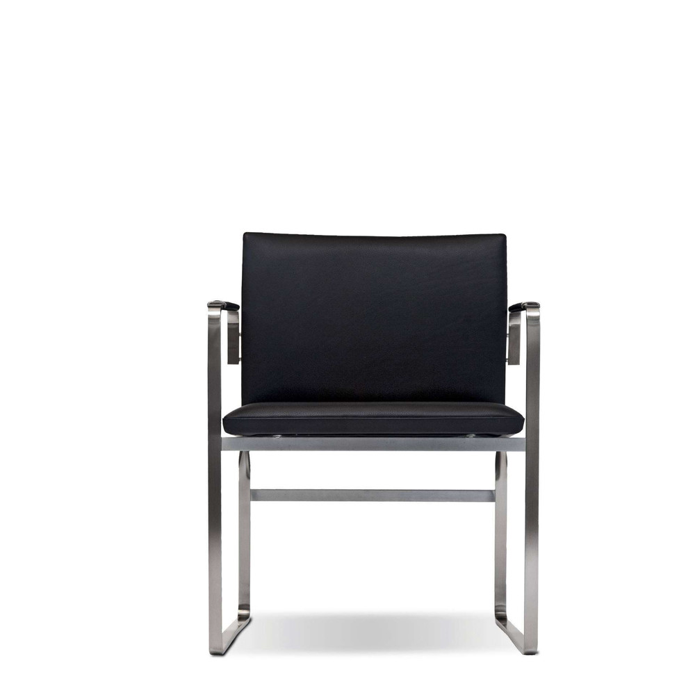 CH111 Dinng Chair - Upholstered Leather - stainless-steel-thor 301