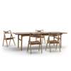 CH327 Rectangular Dining Table- Extendable - walnut