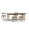 CH327 Rectangular Dining Table- Extendable - walnut