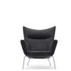 CH445 Wing Lounge Chair - fjord-191-stainless-steel