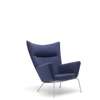 CH445 Wing Lounge Chair - rime-781-stainless-steel