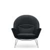CH468 Oculus Lounge Chair - hallingdal180-stainless-steel