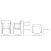 Diagram - E005 Embrace Dining Armchair