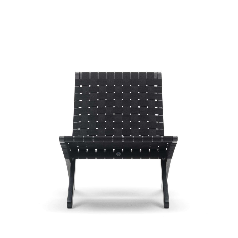 MG501 Cuba Lounge Chair - oak-black-cotton-webbing-black