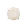 TS Round Coffee Table - Small - white travertine top - black base
