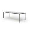 inari dining table - smoked oak calacatta matt marble glass