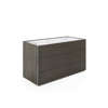 atlante dresser - smoked oak  marble glass calacatta