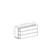 Diagram - People 3 Drawer Single Dresser