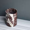 Triangoli Vase Red Levanto Marble