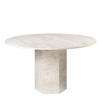 Epic Dining Table - Round 130 - White Travertine
