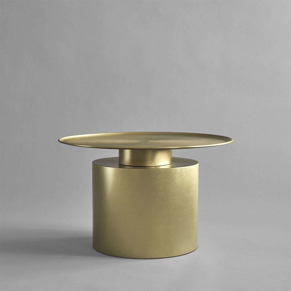 Pillar Coffee Table - Low Brass
