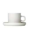 Pilar Coffee Cups with Saucers Set of 2 - Moonbeam/Cream