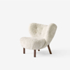 Little Petra Lounge Chair - Walnut legs - Sheepskin Moonlight