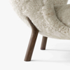 Little Petra Lounge Chair - Walnut legs - Sheepskin Moonlight