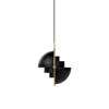 Multi-Lite Pendant Brass Base - black 2 off