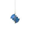 Multi-Lite Pendant Brass Base - blue 2 on