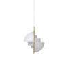 Multi-Lite Pendant Brass Base - white 2 off