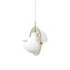 Multi-Lite Pendant Brass Base - white 4 off