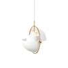 Multi-Lite Pendant Brass Base - white 4 on