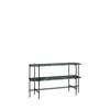 TS Console 120 - 2 Racks - 120 black base - green guatemala marble