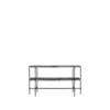 TS Console 120 - 2 Racks - 120 black base - grey emperador marble