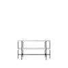 TS Console 120 - 2 Racks - 120 black base - white carrara marble
