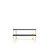 TS Console 120 - 2 Racks - 120 brass base - graphite black glass 