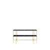 TS Console 120 - 2 Racks - 120 brass base - black marquina marble