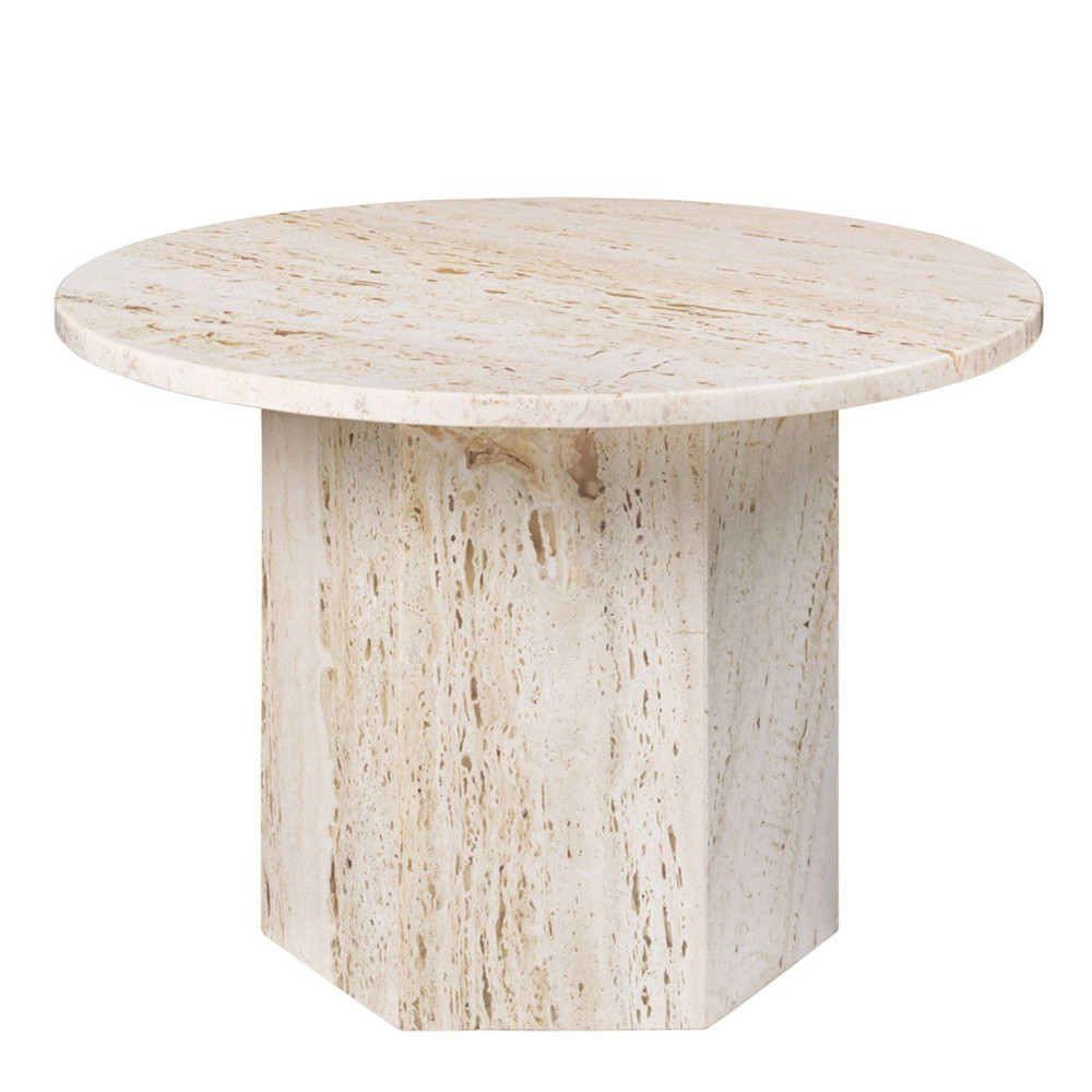 Epic Coffee Table - Round 60 - White Travertine