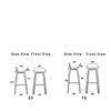 Diagram - 3D Counter Bar Stool - Front Upholstered Wood base HiRek Shell