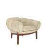 Croissant Lounge Chair with Fabric - Walnut base