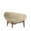 Croissant Lounge Chair with Fabric - Walnut base