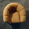 Croissant Lounge Chair with Leather