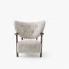Wulff Lounge Chair - Walnut - Sheepskin Moonlight